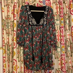 Anthropologie Floral Tunic Dress
